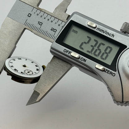 23.6mm Unidentified Balance Intact Trench Watch Movement Manual Wind Swiss PARTS