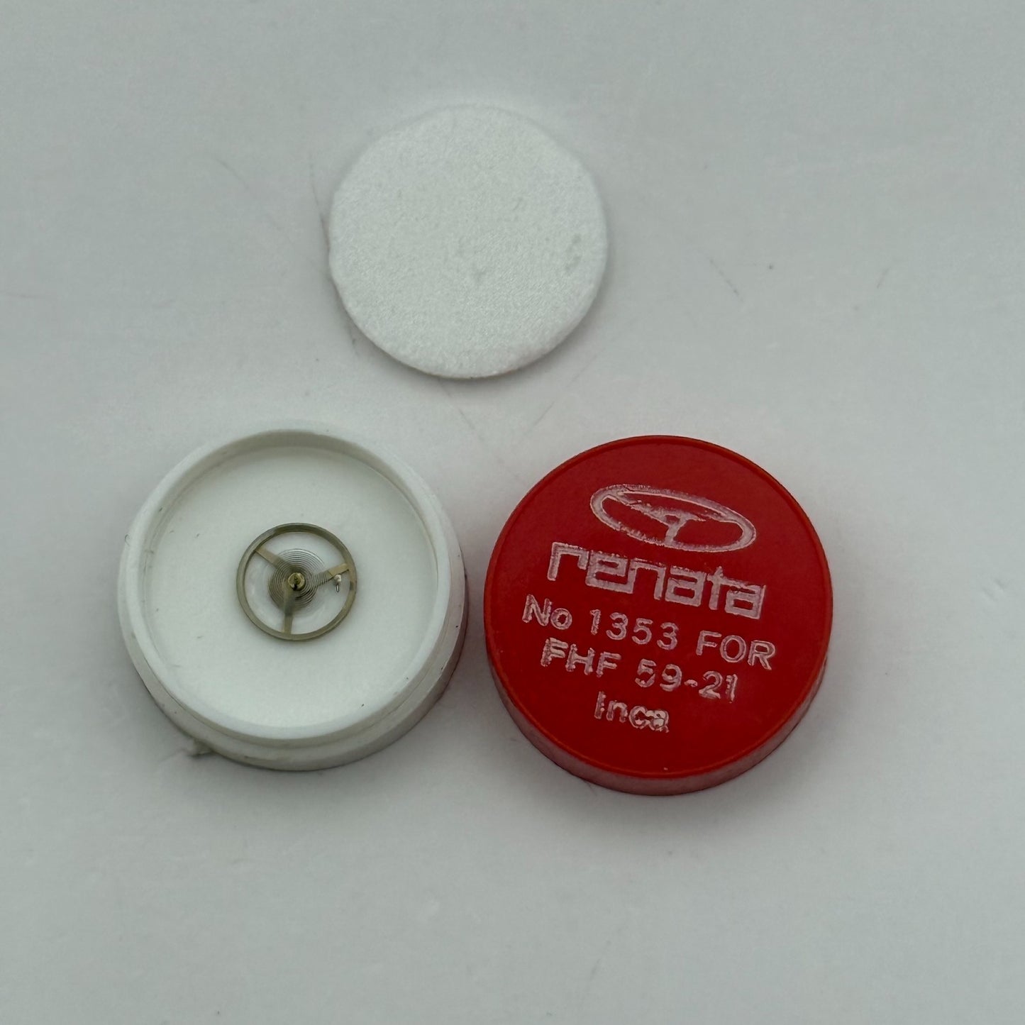 FHF 59-21 Balance Wheel Complete And Spring  Inca 1353 Watch Movement Parts NOS