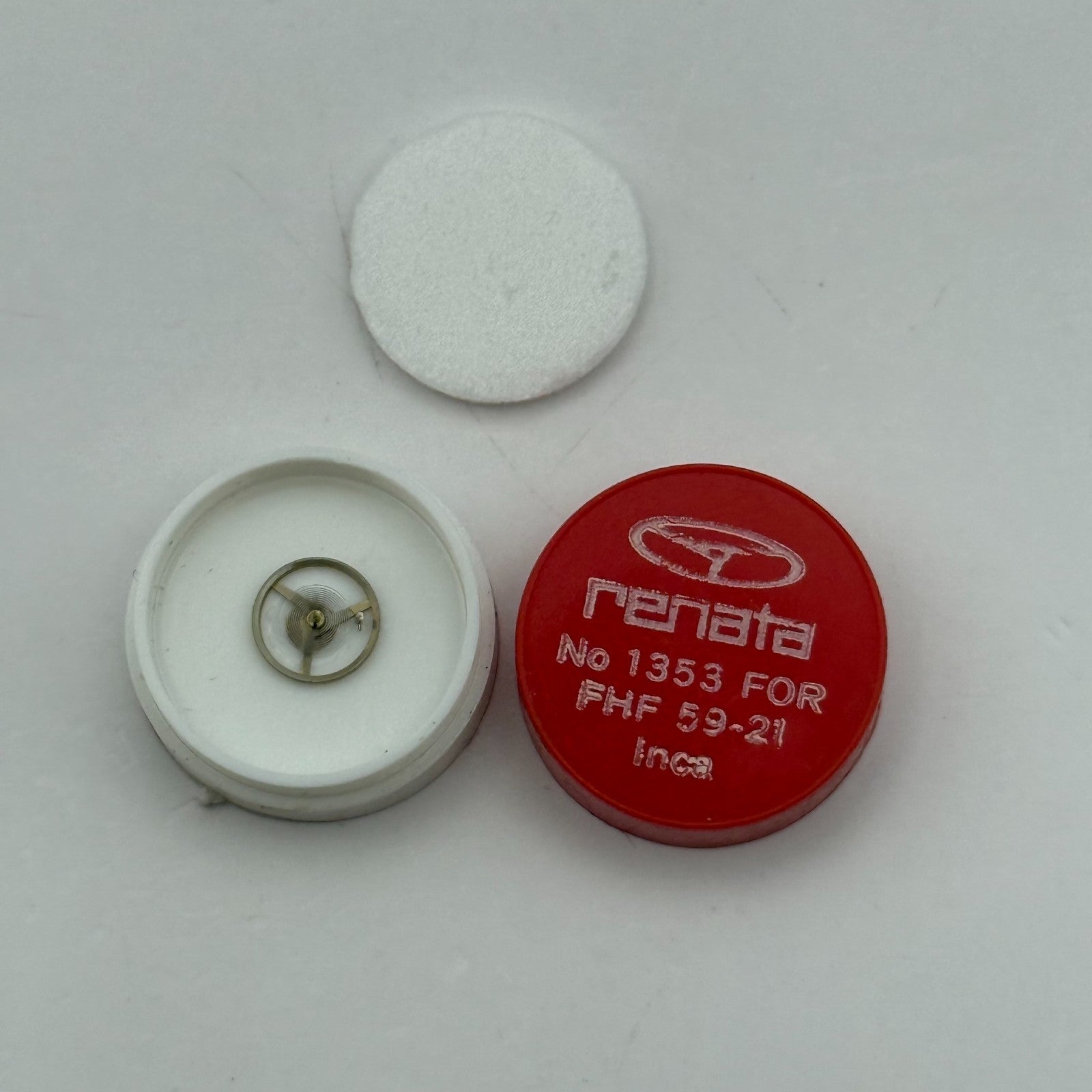 FHF 59-21 Balance Wheel Complete And Spring  Inca 1353 Watch Movement Parts NOS