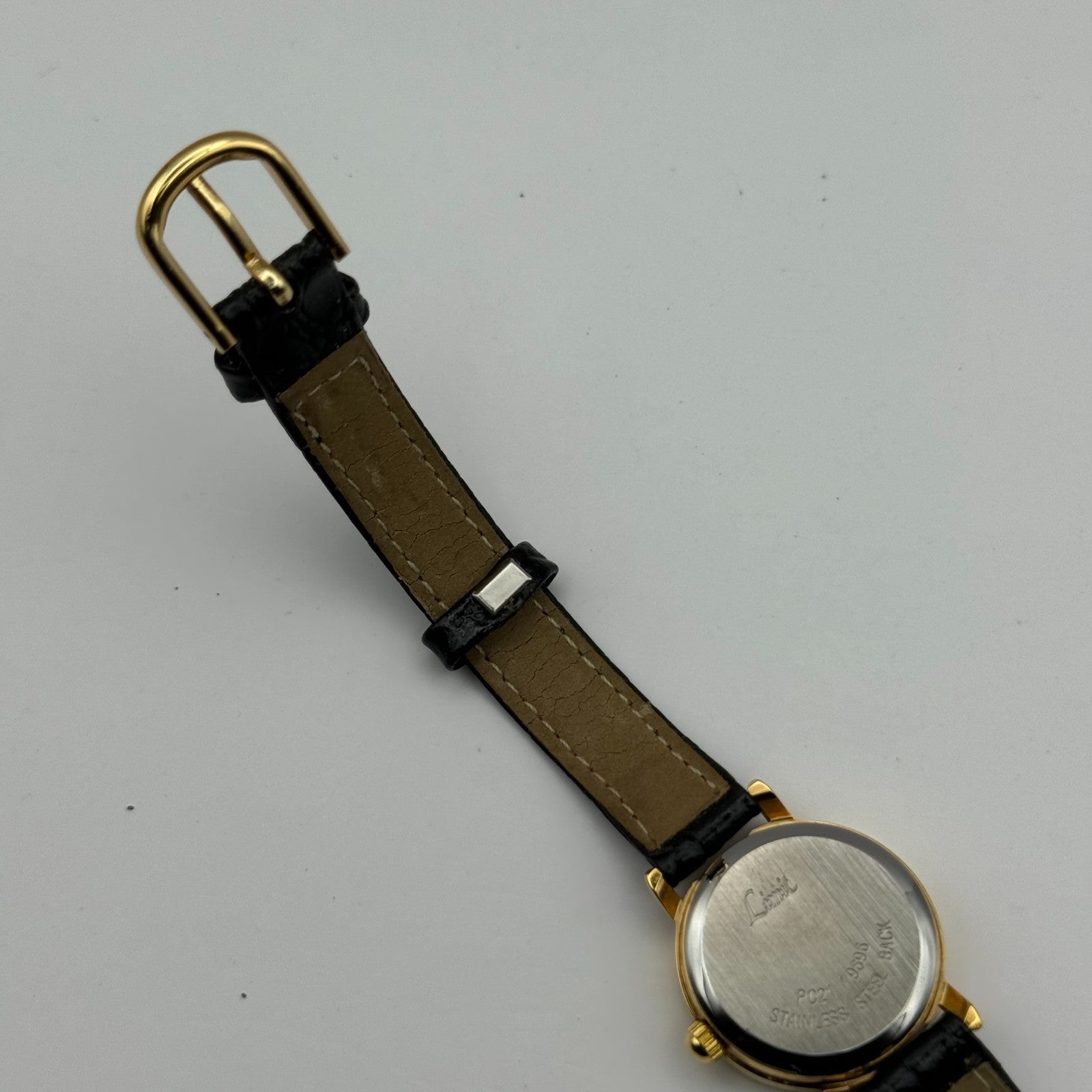 Limit Ladies Quartz Watch White Dial Crystal Accents Leather Strap Working 22mm