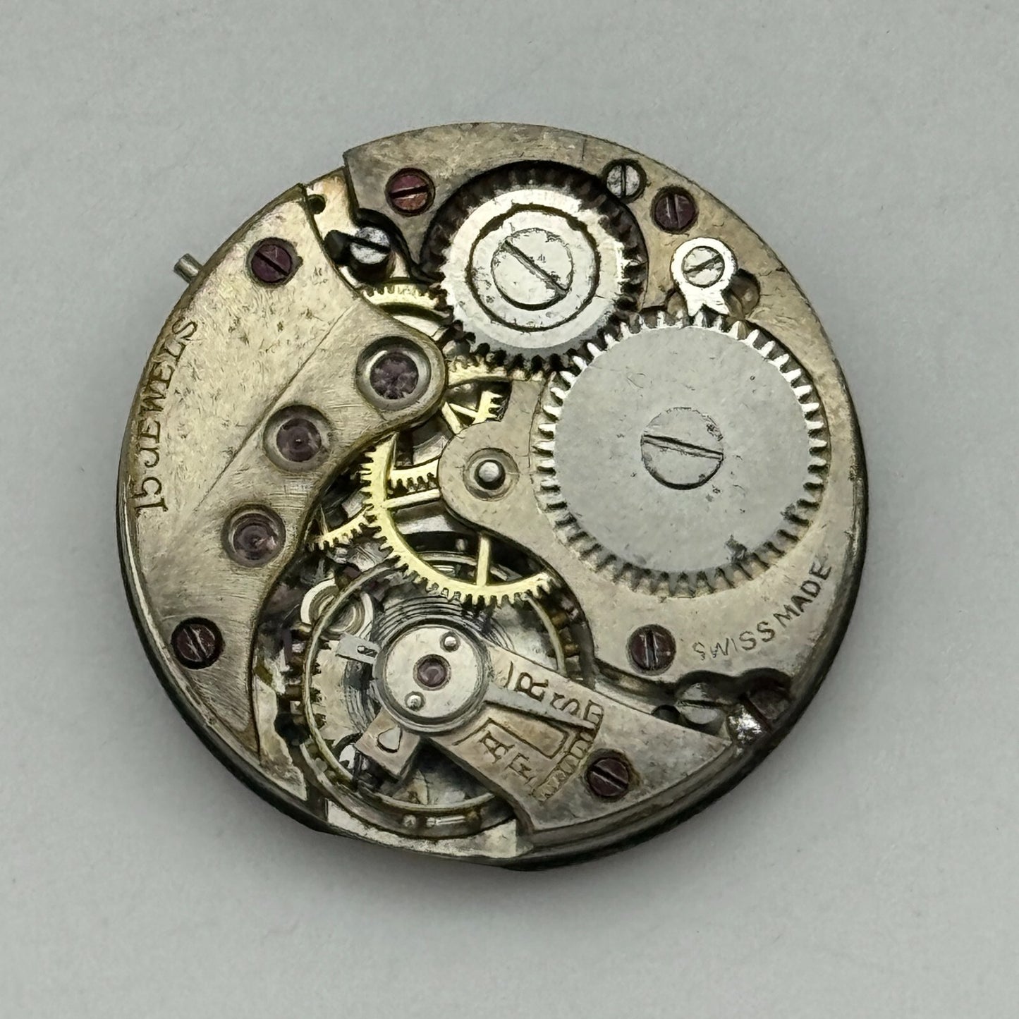 23.6mm Baume B & Co 15 Jewels Trench Watch Movement Manual Wind Swiss PARTS