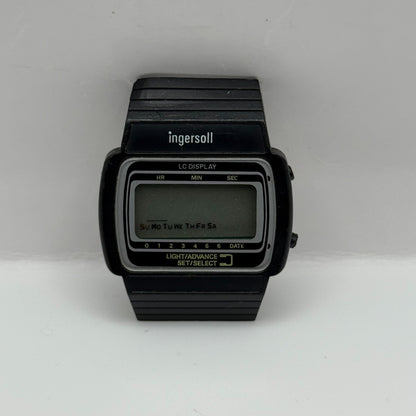 Ingersoll Unisex Retro Quartz Watch LC Display Black 35mm PARTS REPAIR