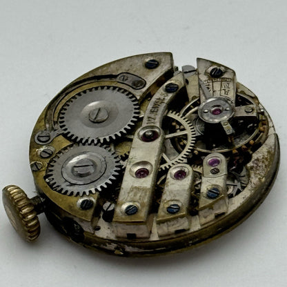24.9mm Unidentified High Grade 17 Jewels Trench Watch Movement Manual Wind PARTS