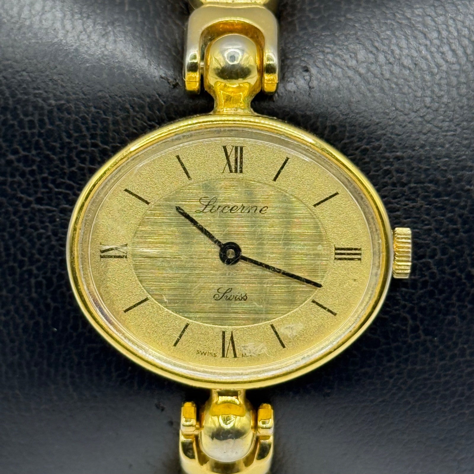 31mm Vintage Lucerne Swiss Gold Plated Manual Wind Bangle Watch PARTS / REPAIR