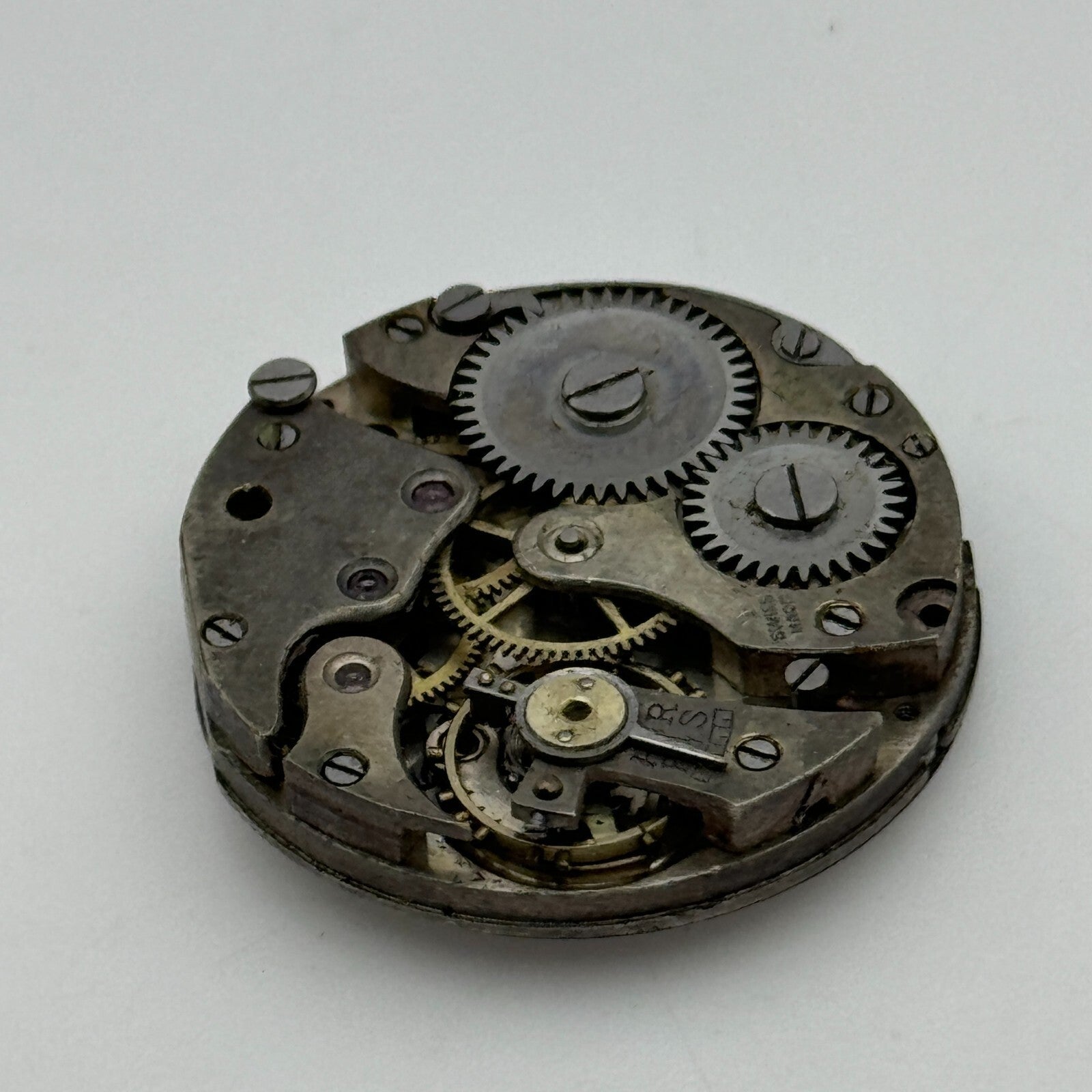 24.8mm Swiss Porcelain Dial Red 12 Trench Manual Wind Watch Movement PARTS