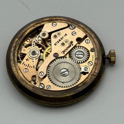 AS 1002 984 Watch Movement Running Accurist Manual Wind Vintage Parts 29.8mm