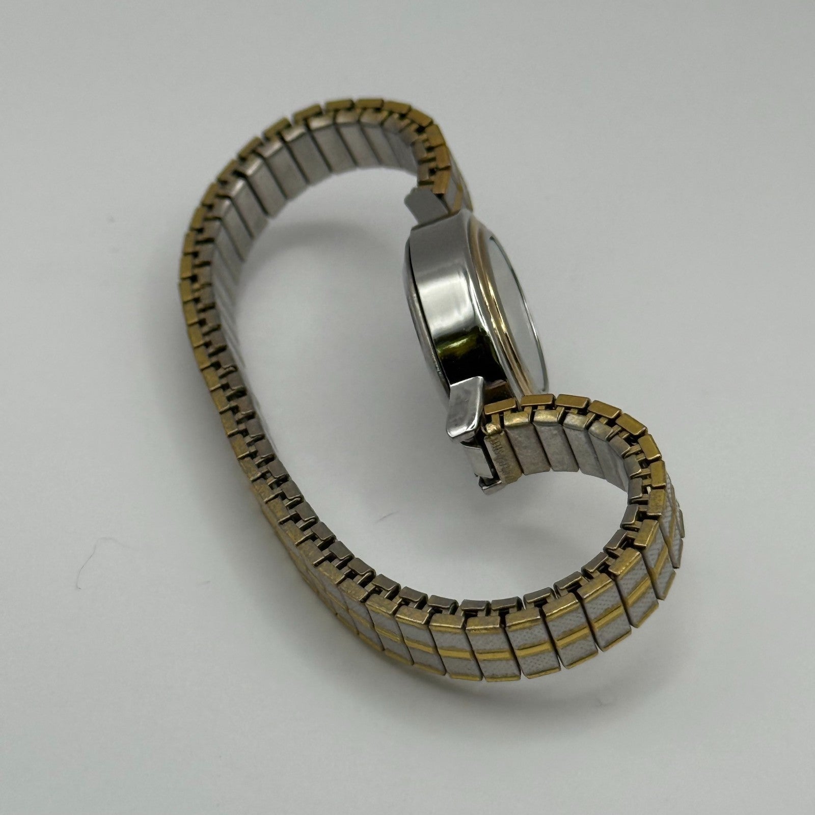 Philip Mercier Ladies Quartz Watch Two Tone Stretch Band Working 19mm