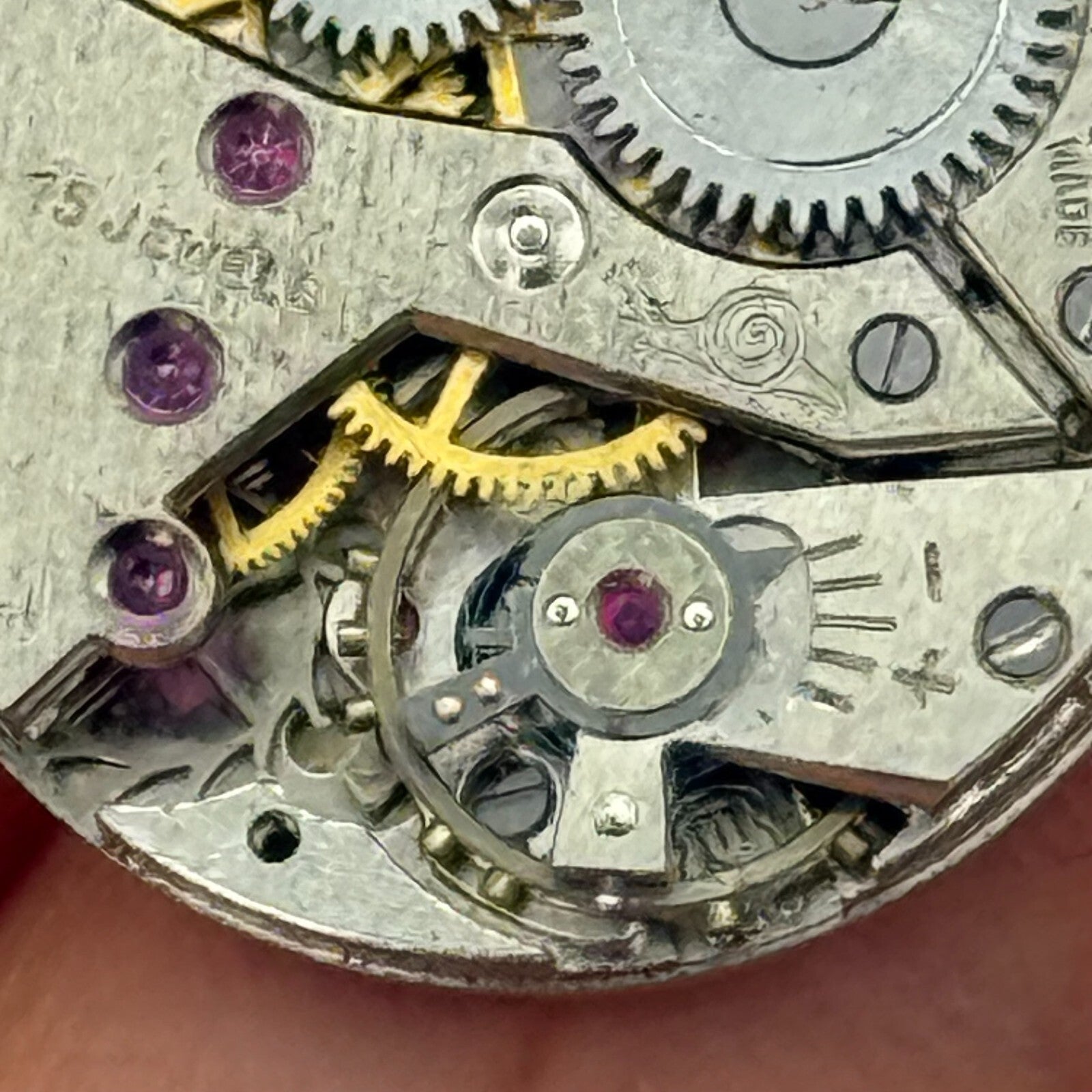 19.7mm Vintage Everite Unitas UT 630 Manual Wind Watch Movement PARTS REPAIR