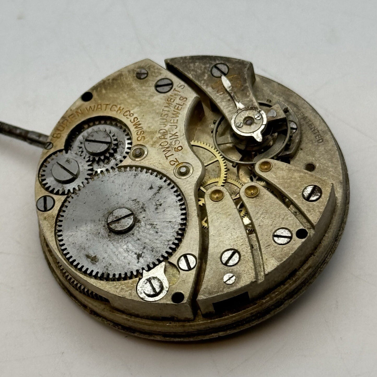 42.7mm Manual Wind Buren Watch Co Higher Grade Pocket Watch Movement FOR PARTS