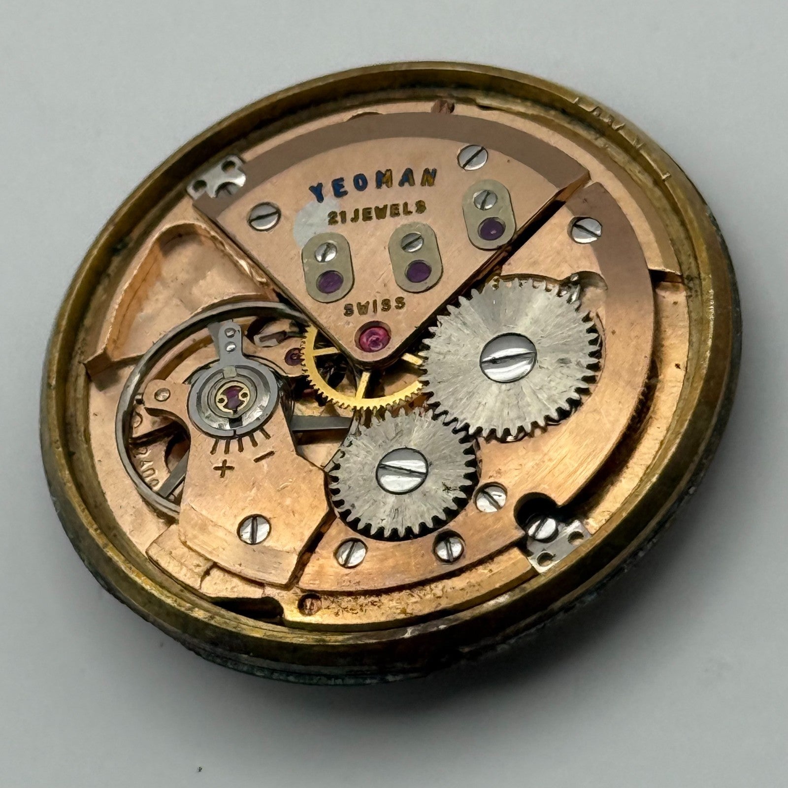 ETA 2409 Date Watch Movement Yeoman Lever Manual Wind Vintage Parts 29.7mm