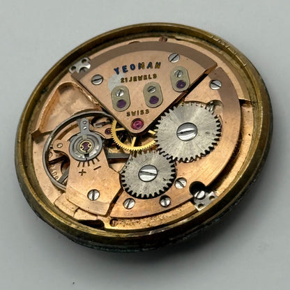 ETA 2409 Date Watch Movement Yeoman Lever Manual Wind Vintage Parts 29.7mm