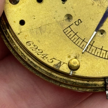 46mm Antique Kendal & Dent Cheapside London Pocket Watch Movement PARTS SPARES