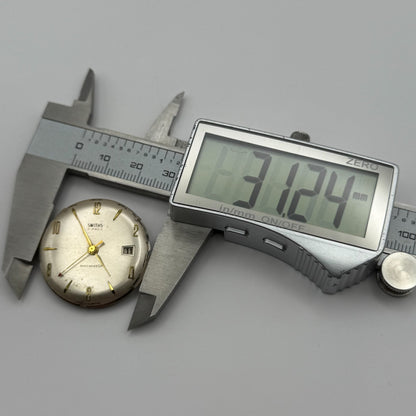 Smiths Shockproof Date 5T65 Watch Movement Manual Wind Vintage Parts Repair 23mm