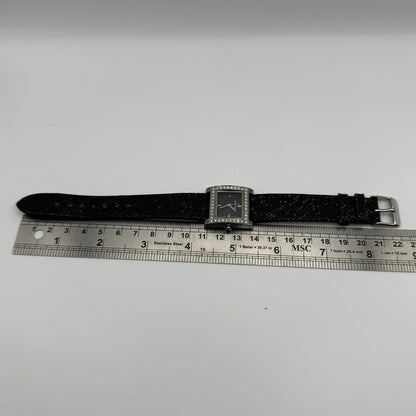 Sekonda Ladies Quartz Watch Black Dial Crystal Accents Bezel Japan Working 25mm