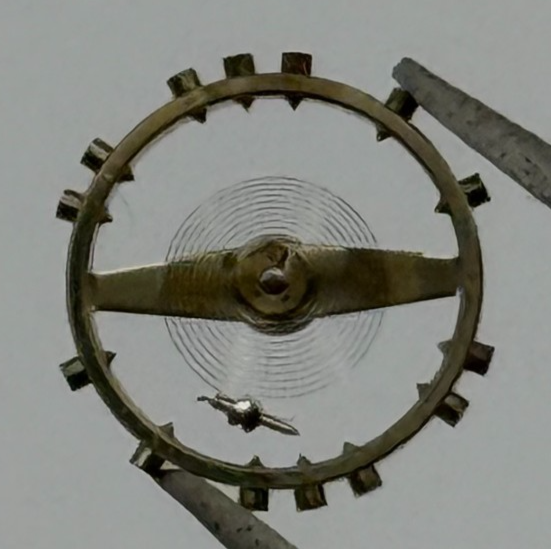 FEF 250 Balance Wheel Complete And Spring 8 3/4''' Watch Movement Parts NOS