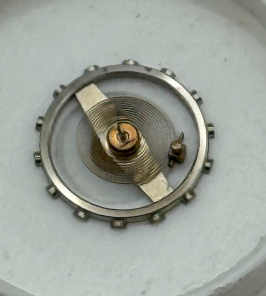 Lanco 576 Balance Wheel Complete And Spring  5’’’ PL Watch Movement Parts NOS