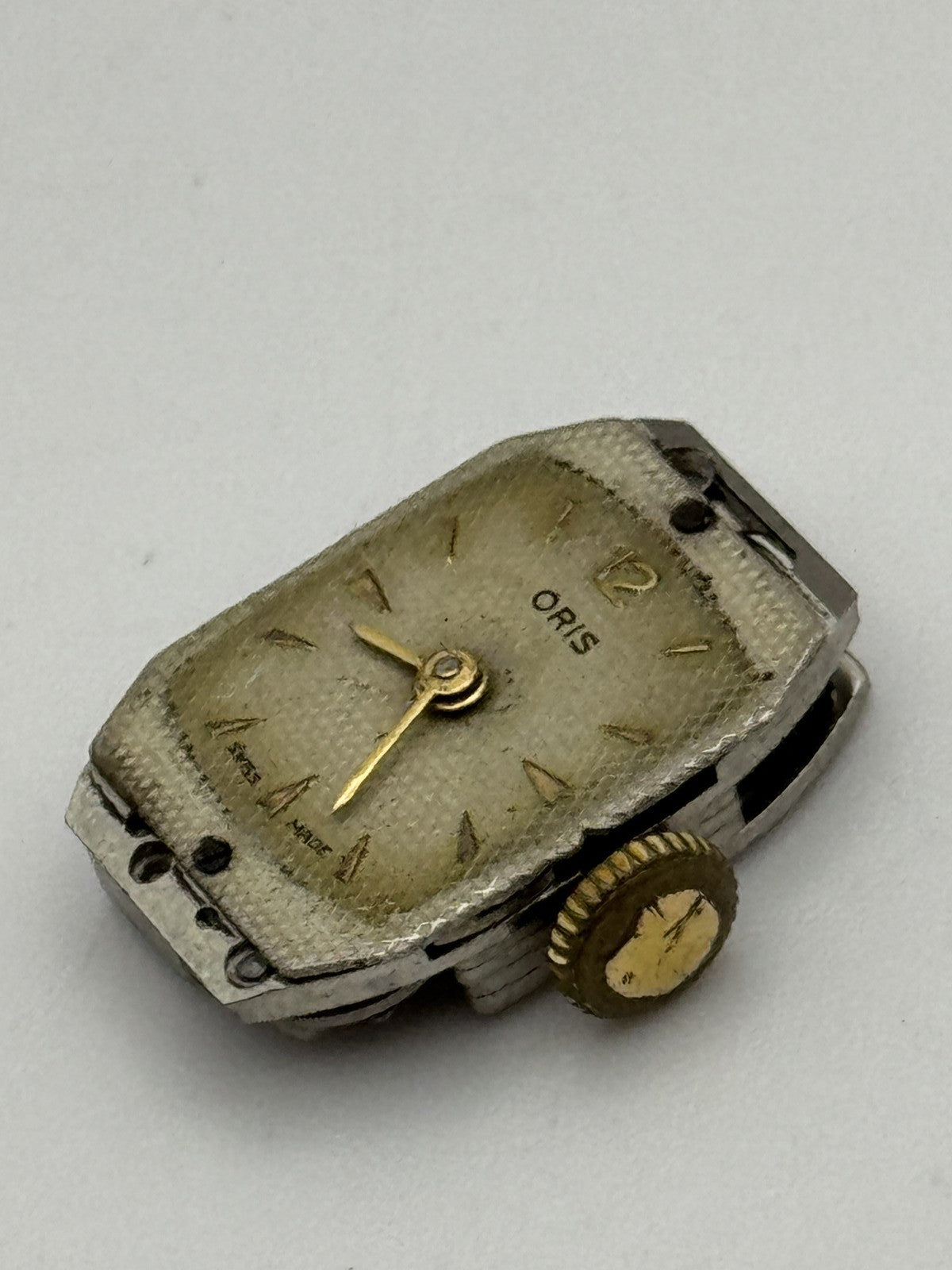 12.8mm Vintage Oris Cal 410 Manual Wind Swiss Watch Movement PARTS REPAIR