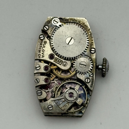 14.9mm Vintage Bulova 6AF Manual Wind Swiss Watch Movement PARTS REPAIR SPARES