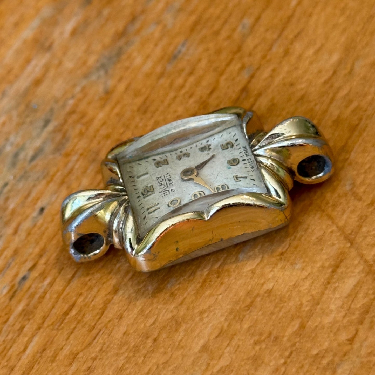 18mm Vintage Halpex 17 Jewels Swiss Aluminium Manual Wind Watch PARTS / REPAIR