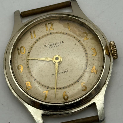 33mm Men’s Vintage Ingersoll Shockproof A4 Great Britain Watch PARTS REPAIR