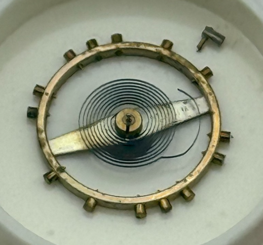 FHF 67 671 Balance Wheel Complete And Spring Renata 594 Watch Movement Parts NOS