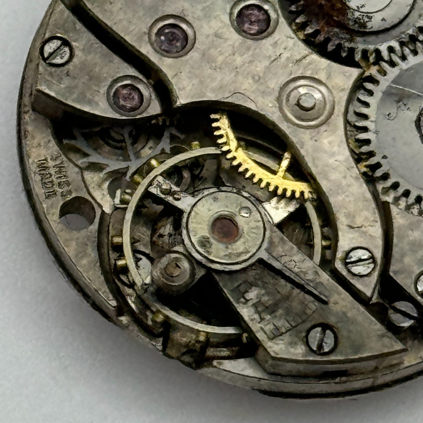 23.6mm Balance Intact 15 Jewels Manual Wind Watch Movement Swiss Vintage PARTS