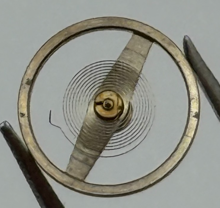 Ebosa 52 Balance Wheel Complete And Spring  5¼’’’ 130 Watch Movement Parts NOS