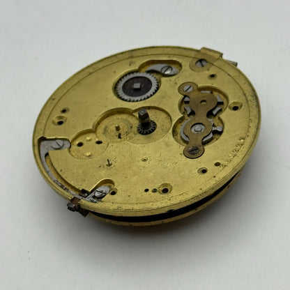 Fusee Pocket Watch Movement Antique English Manchester Parts Repair Spare 48.1mm