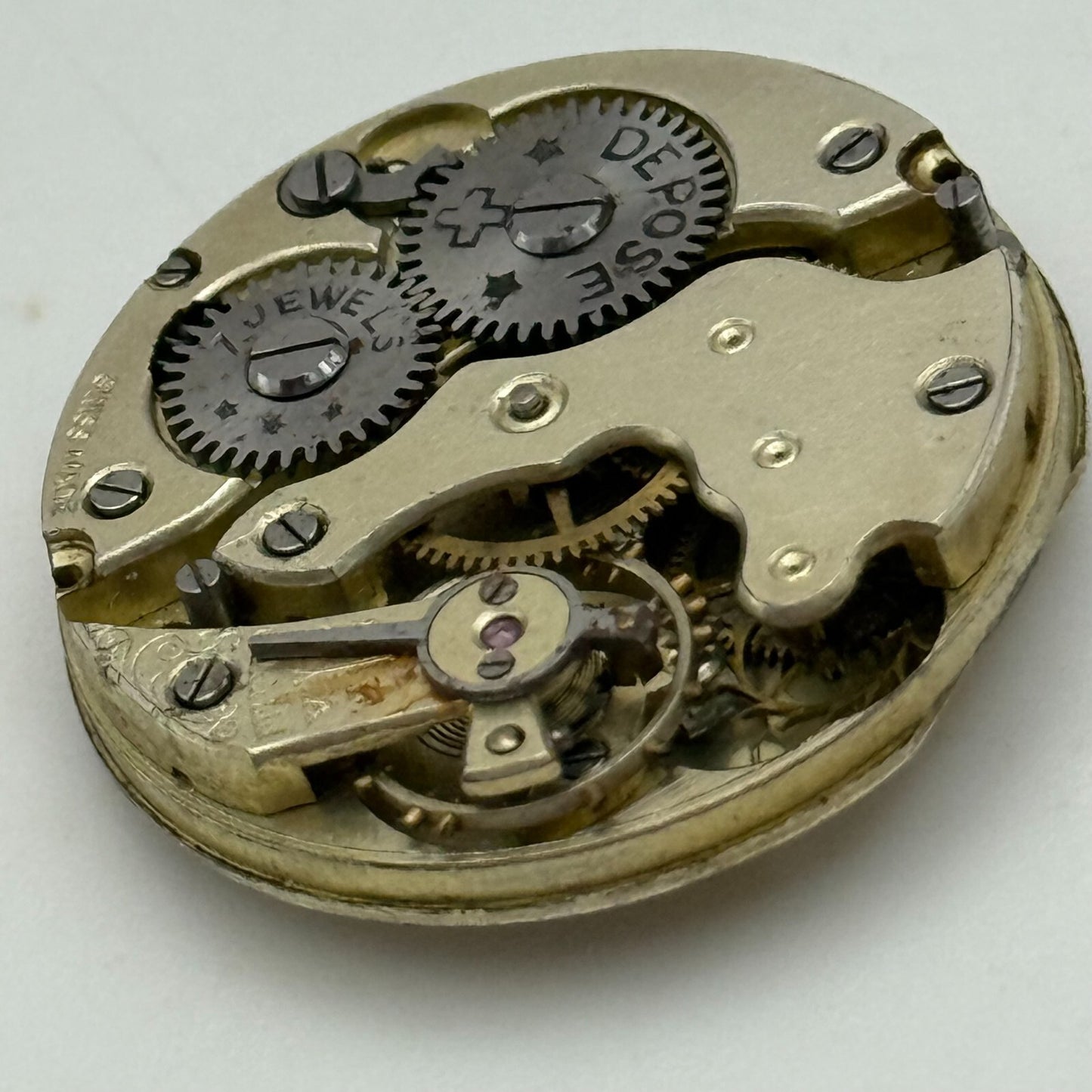 24.3mm Rolex Rebberg Depose 7 Jewels Vintage Antique Watch Movement PARTS REPAIR