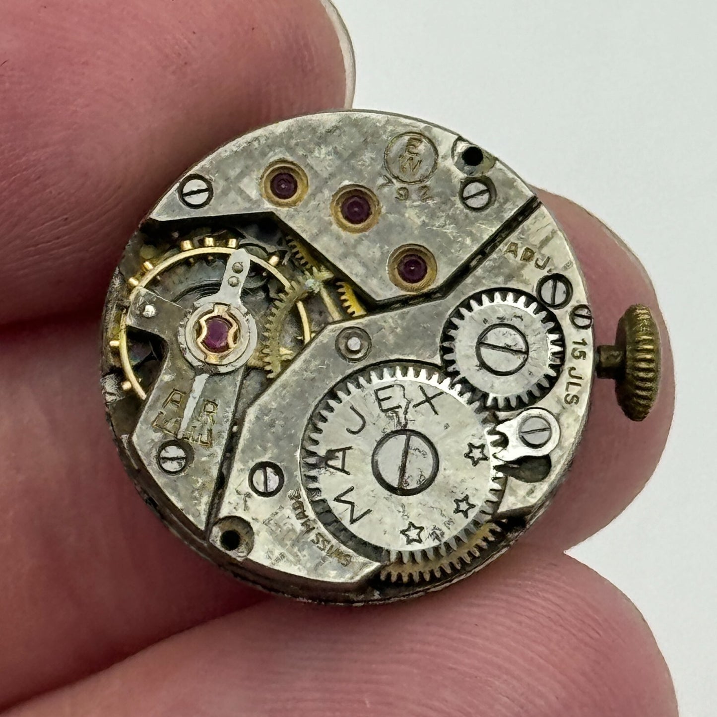 19.7mm Majex EW 792 Swiss 15 Jewels Manual Wind Watch Movement PARTS SPARES