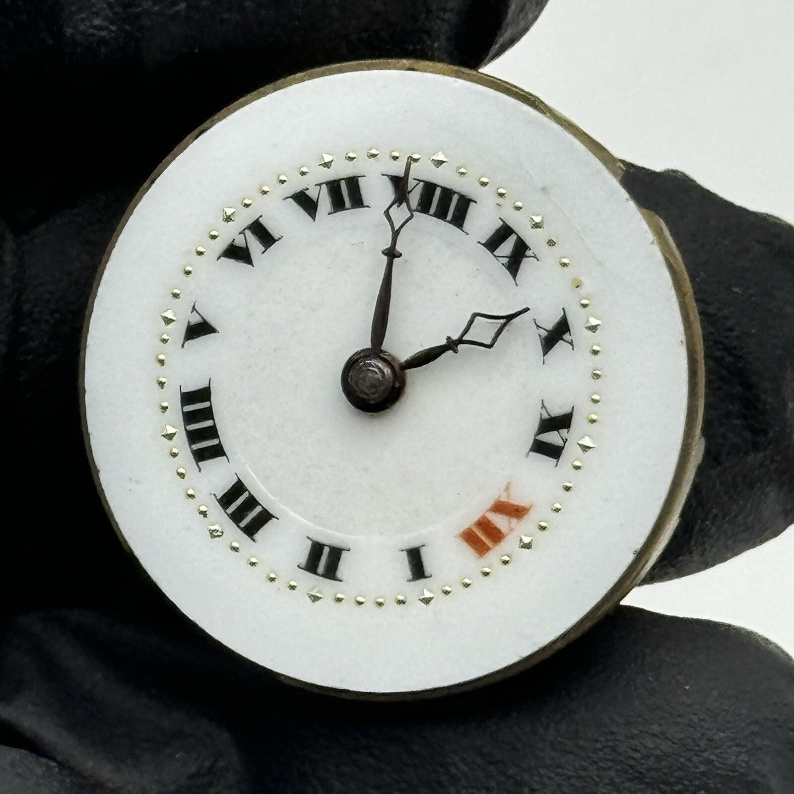 23.8mm Military Dial Swiss Watch Movement Art Deco Hands Parts Repair Restore