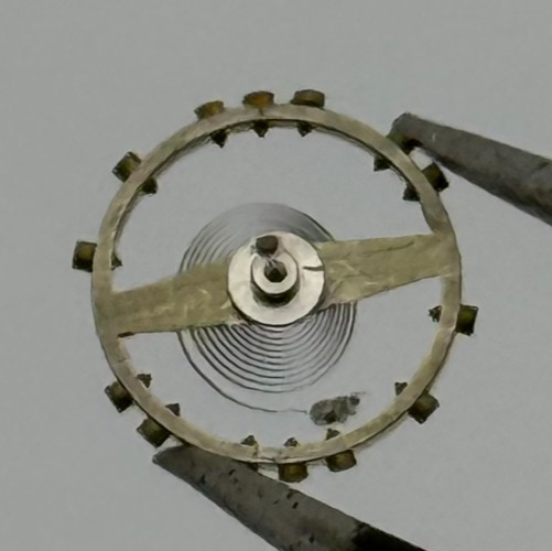 ETA 761 1201 Balance Wheel Complete And Spring  145 M Watch Movement Parts NOS