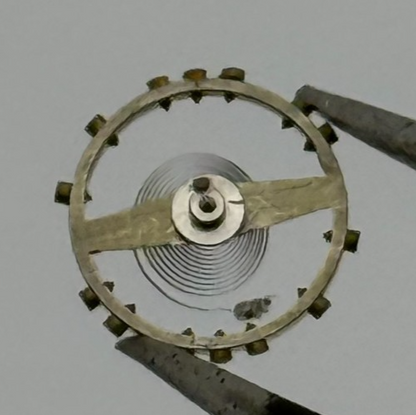 ETA 761 1201 Balance Wheel Complete And Spring  145 M Watch Movement Parts NOS