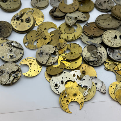 Large Bundle Of Antique Partial Pocket Watch Movements Joblot PARTS REPAIR SPARE