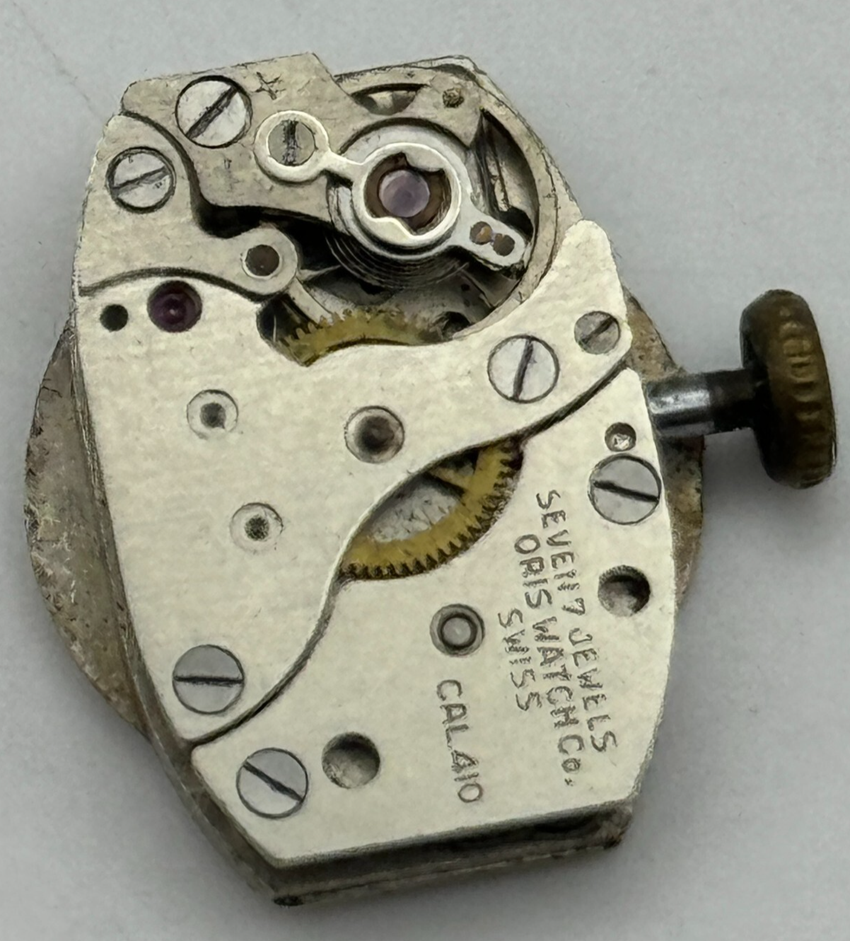 12.9mm Ladies Oris Cal 410 Manual Wind Watch Movement Swiss Vintage PARTS SPARES