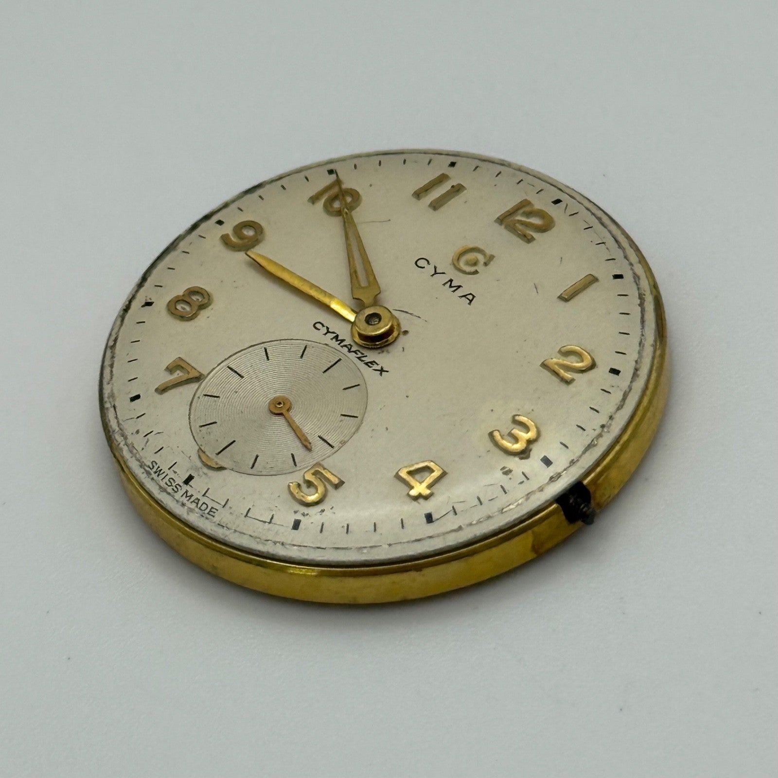 Cyma R.458 Watch Movement Manual Wind Men's Vintage Swiss Parts Repair 28.3mm