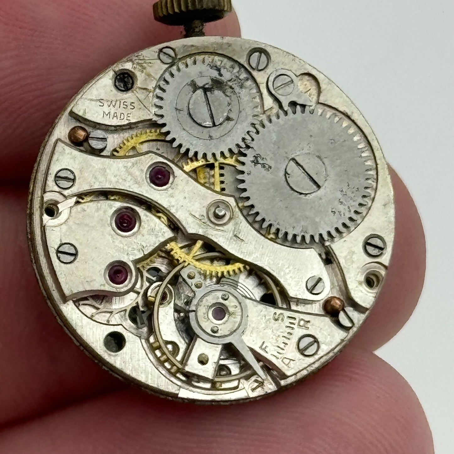 23.6mm Unidentified Sub Seconds Trench Watch Movement Manual Wind PARTS SPARES