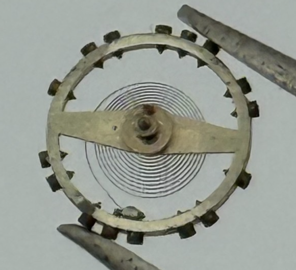 FHF 159 Balance Wheel Complete And Spring 3-10’’’ 190 M Watch Movement Parts NOS
