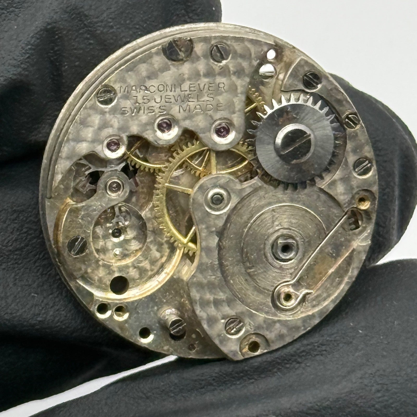 Rolex Marconi Lever Sila 15 Jewels Watch Movement Vintage Parts Repair 23.8mm