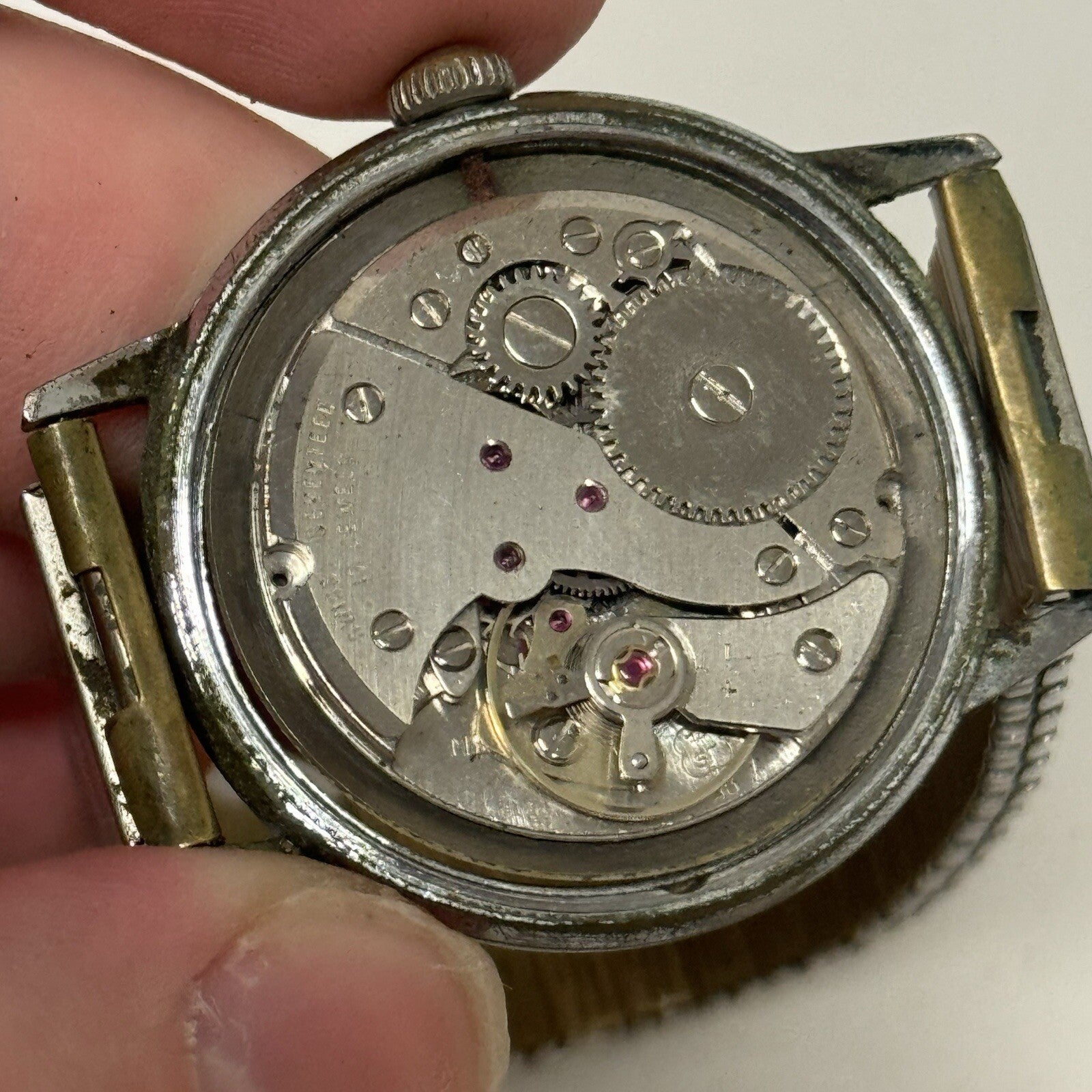 33mm WORKING Vintage Le Cheminant Manual Wind FHF ST 96 Wristwatch To Restore