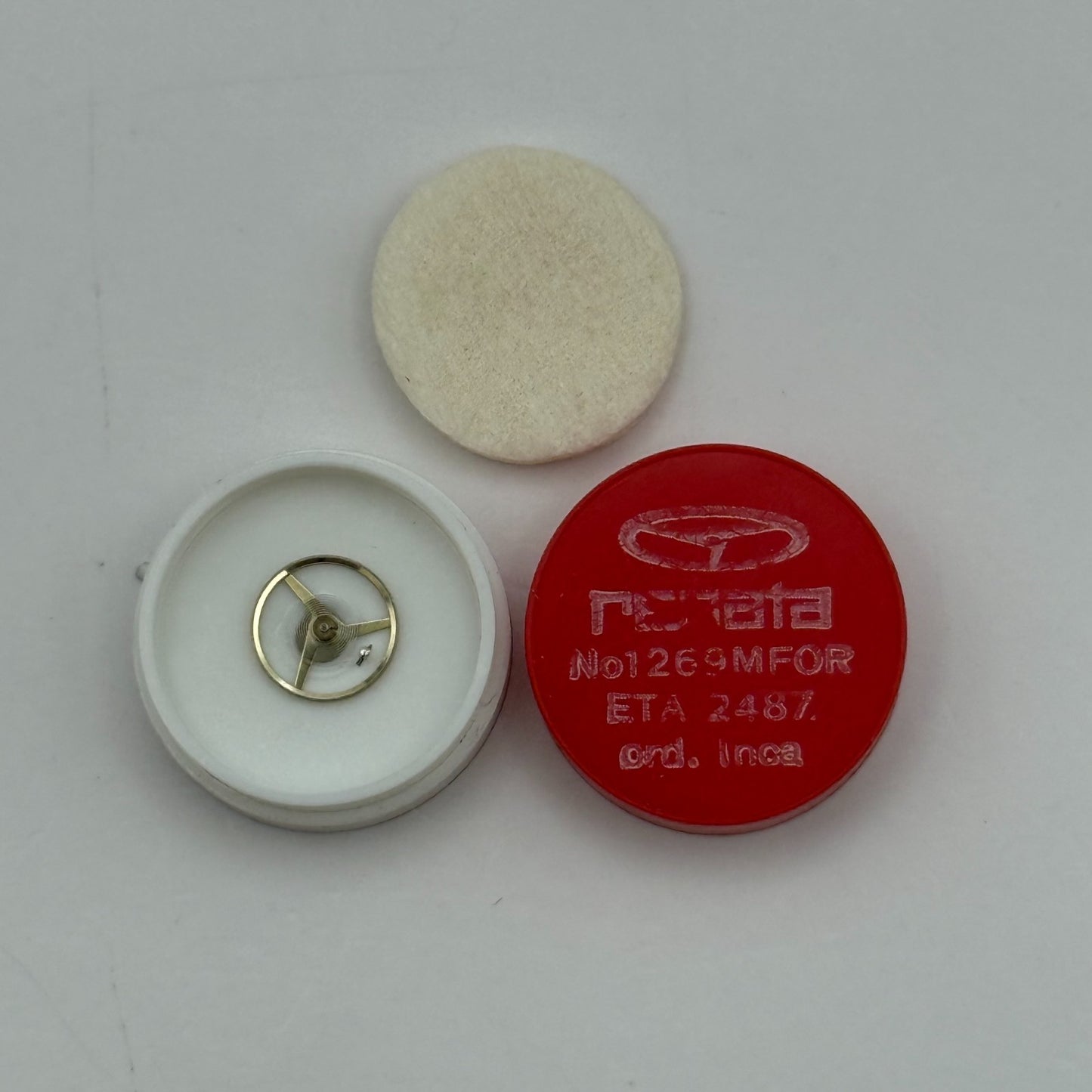 ETA 2487 Balance Wheel Complete And Spring Ord+Inca 1269 M Watch Movement Parts