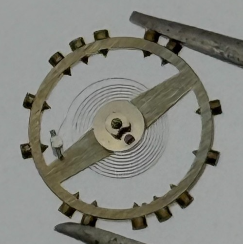 FHF 60 Balance Wheel Complete And Spring  6 3/4-8'''  200 M Watch Movement Parts