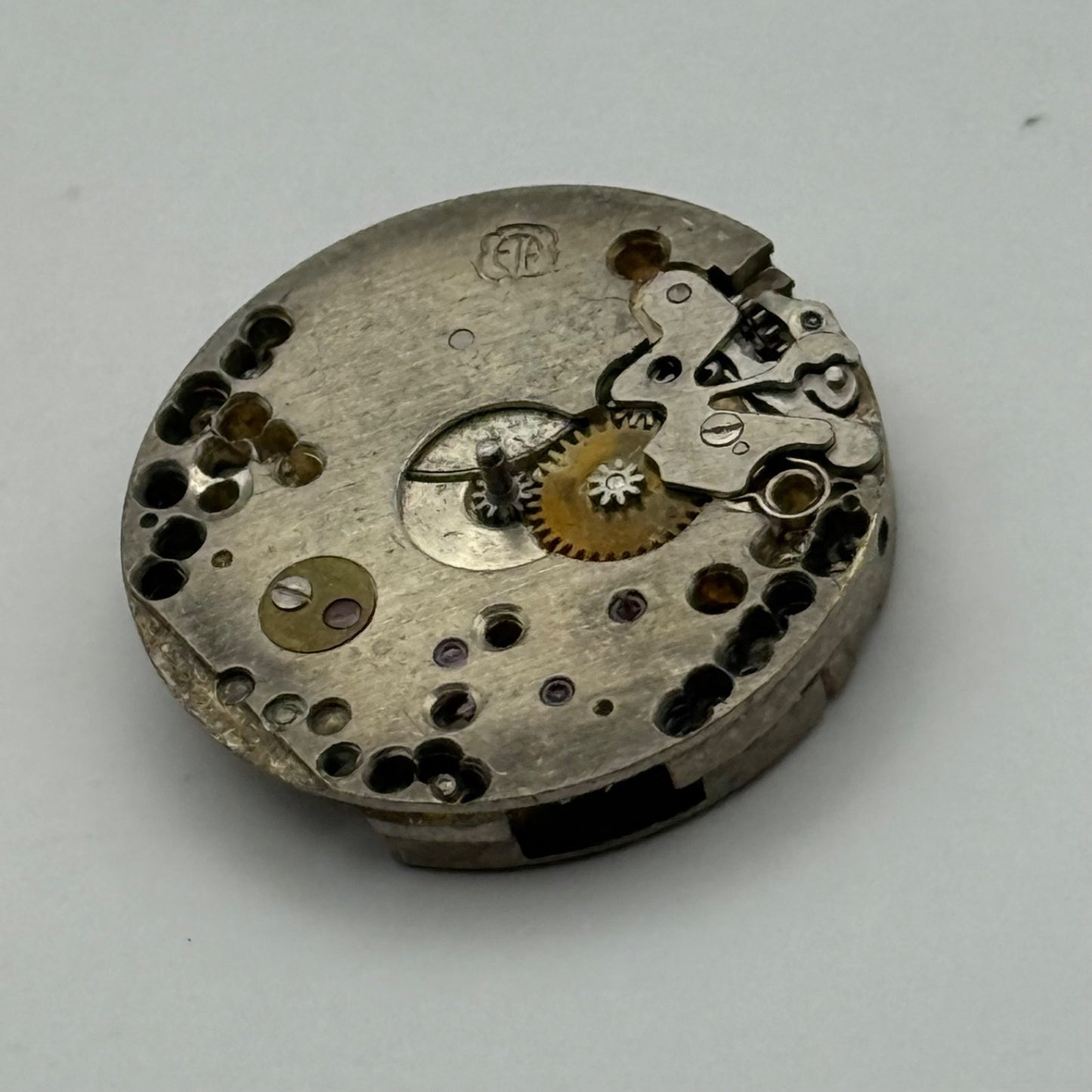 ETA 790 Watch Movement Manual Wind Vintage Swiss Incomplete Parts Repair 19.7mm