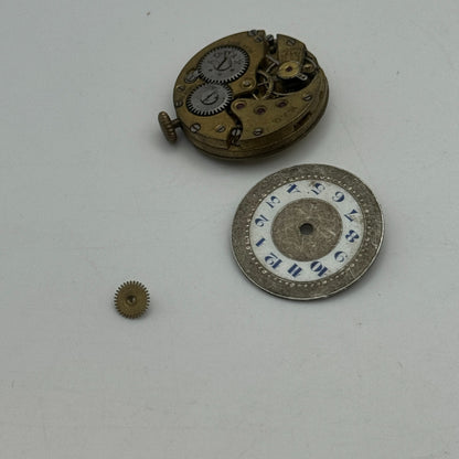 23.6mm Audax W.J.H. ETA 15 Jewels Balance Ok Manual Wind Watch Movement PARTS