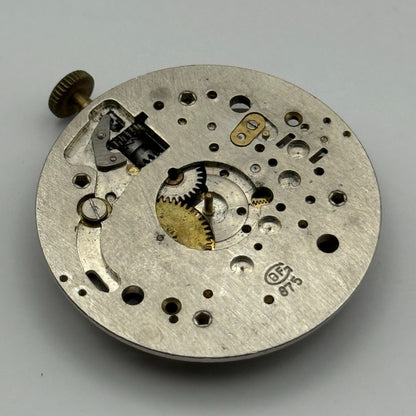 BFG 875 Watch Movement 1 Jewel Manual Wind Swiss Vintage Parts Repair 31.1mm