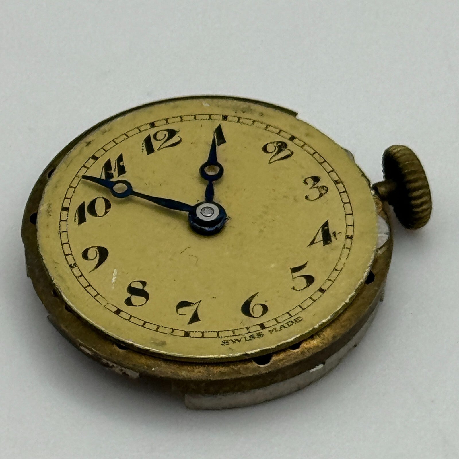 19.7mm Buren Eldis 15 Jewels Manual Wind Watch Movement Swiss Vintage PARTS