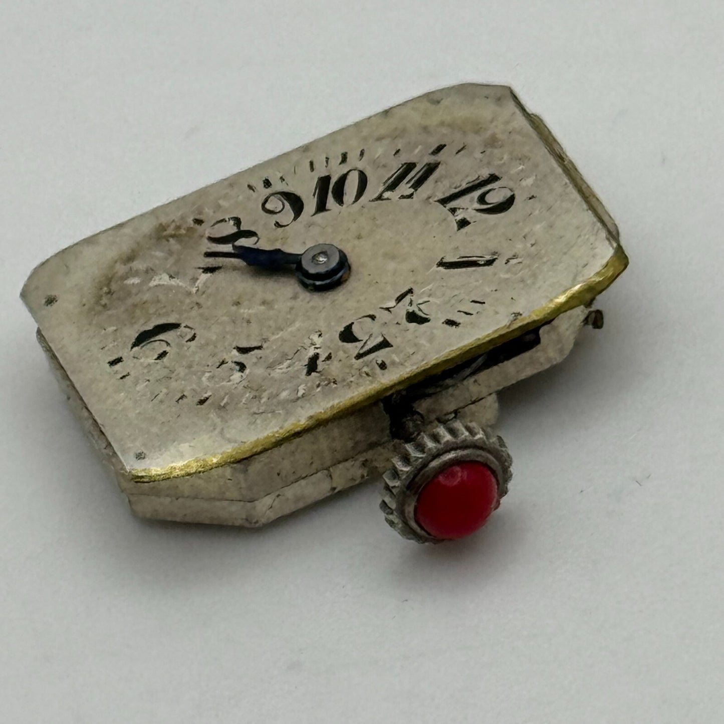 13mm Running Muro Watch Co Art Deco Manual Wind Red Crown Watch Movement PARTS