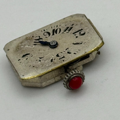 13mm Running Muro Watch Co Art Deco Manual Wind Red Crown Watch Movement PARTS