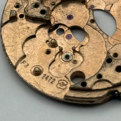 ETA 2472 Watch Movement Main Plate Automatic Vintage Swiss Parts Repair 25.9mm