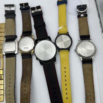 Bundle Of 16 Quartz Watches Modern / Vintage Untested Parts / Repair / Crafts